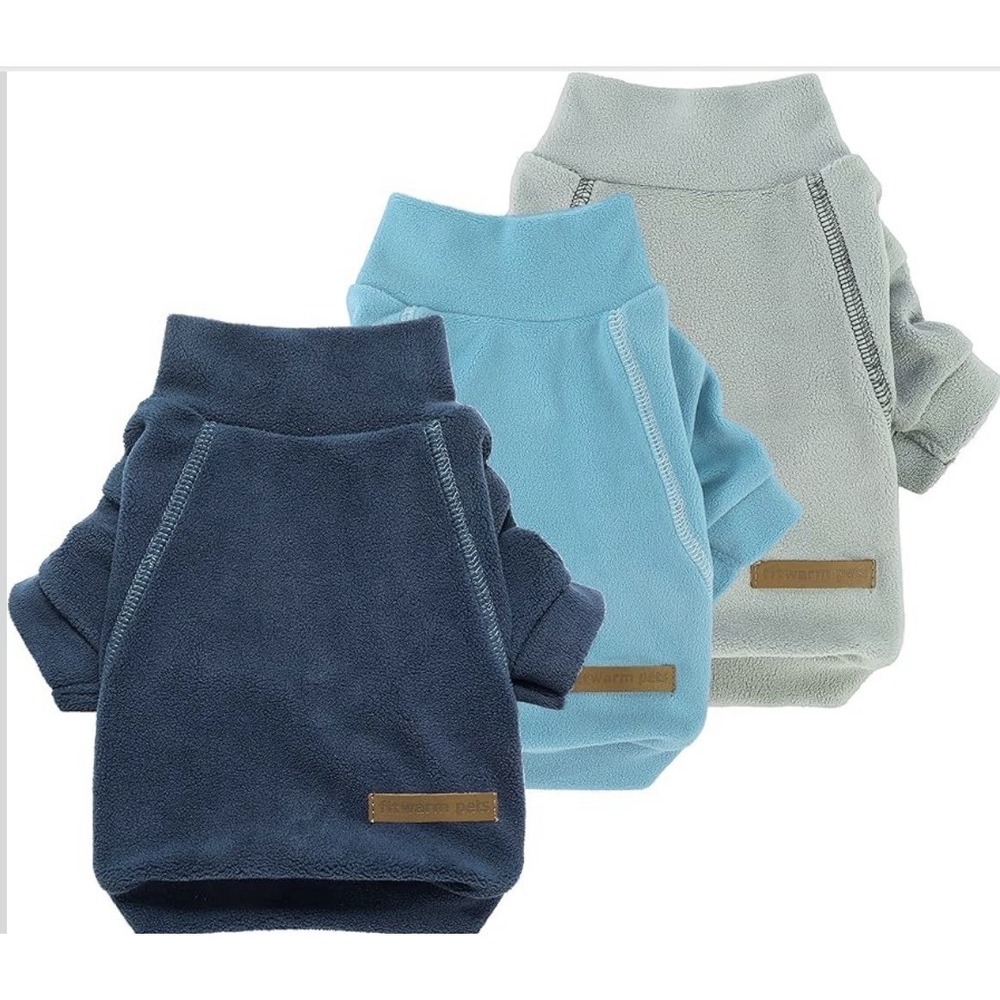 Fitwarm 3 Pack Fleece Sweater Turtleneck Dog Cat Pet Sweatshirt Size Small